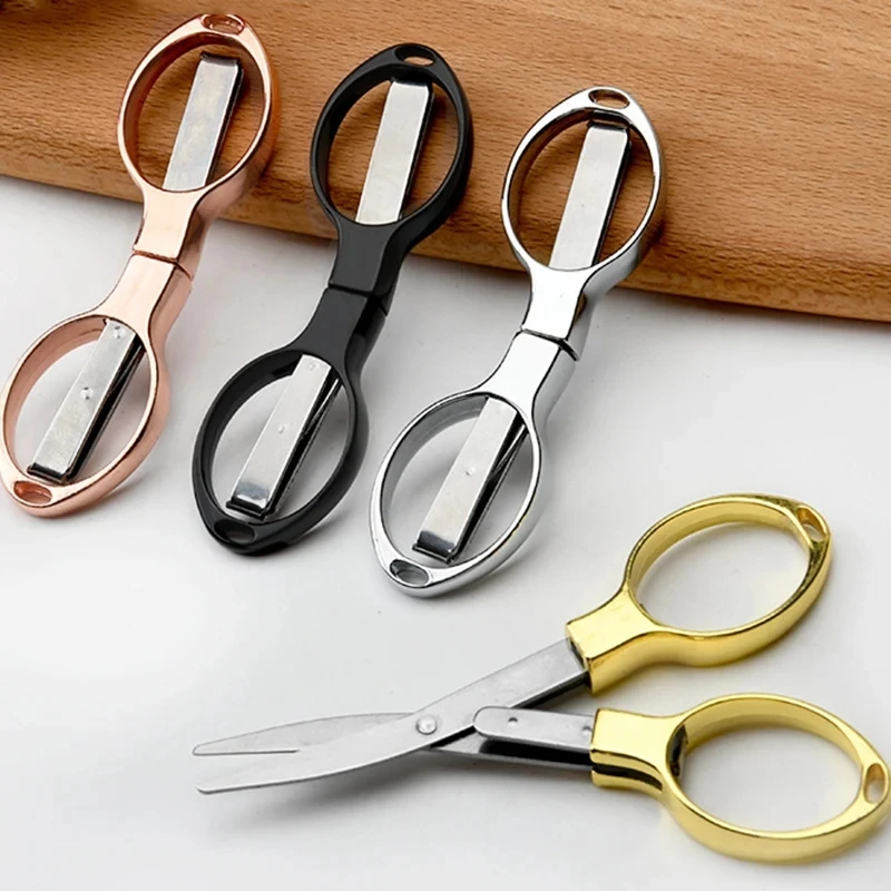 Scissors Stainless Craft - Mini Foldable Scissors Plastic Handle Portable