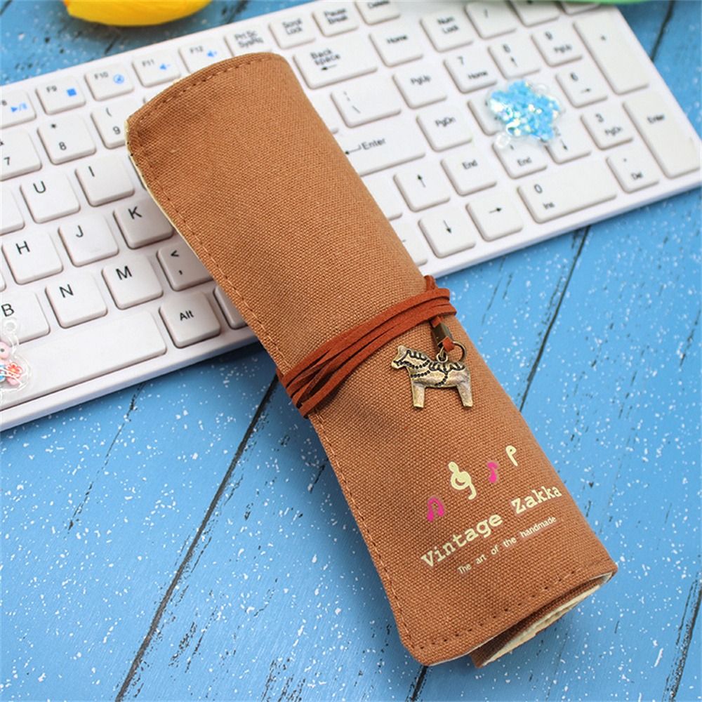 Pen Pouch Roll - 12 Holes Pencil Case Roller Pen