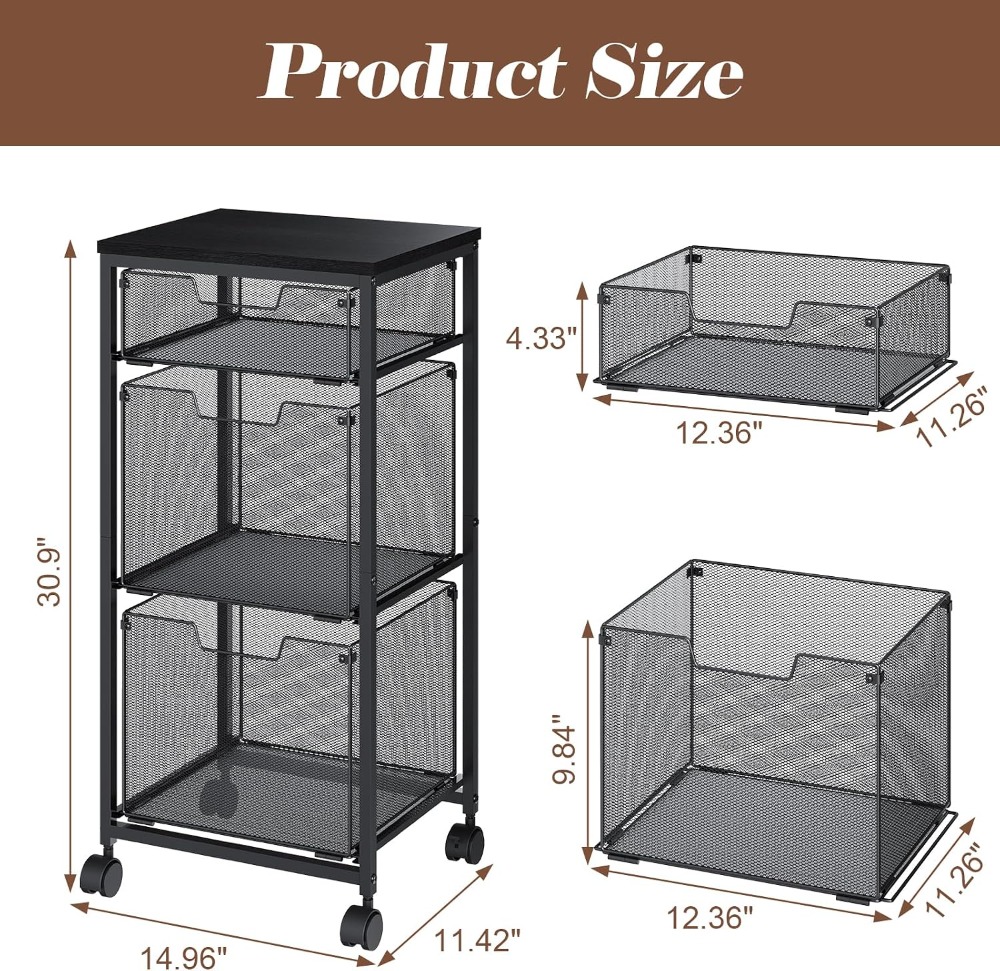 3 Drawer Mobile File Cabinet f - File Folder Hanging review and price