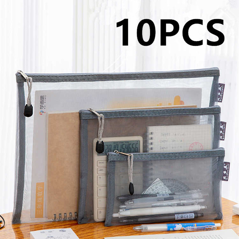 1/10 PCS Mesh Zipper File Bag  - File Folder Hanging review and price