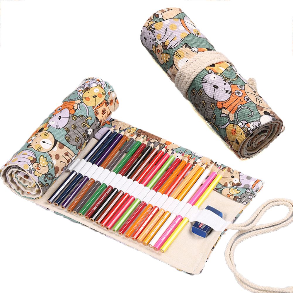 Creative Boys Girls Cute Cat R - Pen Pouch Roll review and price